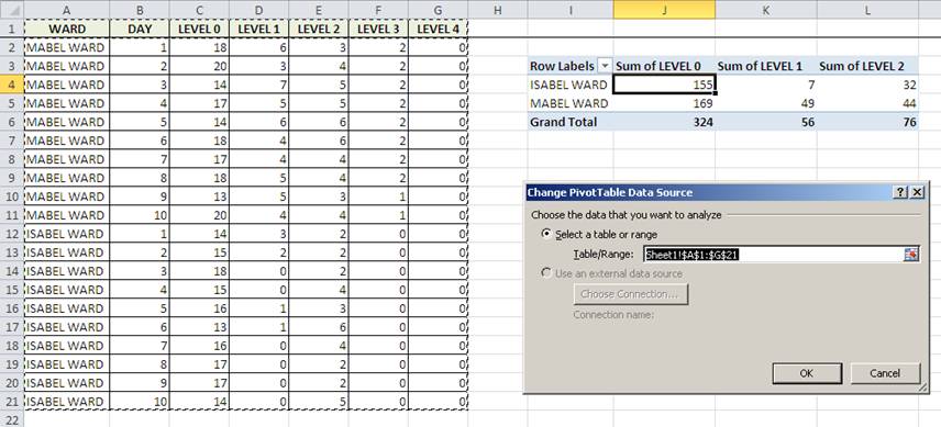 Changing multiple pivot table fields